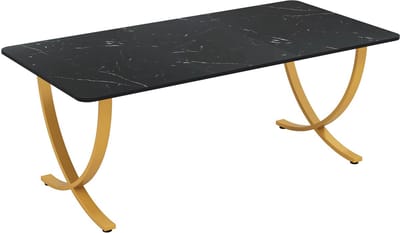 Eettafel Sillia - 160cm - Voor 4-6 Personen - Voor Keukentafel en Eetkamer - Zwart