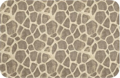 Badmat 60x40 cm - Antislip - Giraf - Patroon - Beige - Bruin - Badmatten voor badkamer - Badkamermat - Douchemat - Badkamer mat