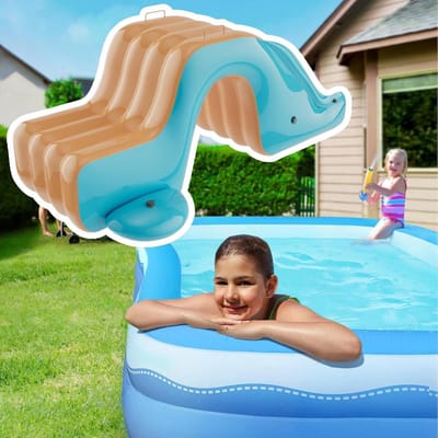 Opblaasbare Waterglijbaan - Kinder Waterspeelgoed - Zomer Plezier - Beschermend Glijbaanontwerp - 175x105x75 cm - Oranje