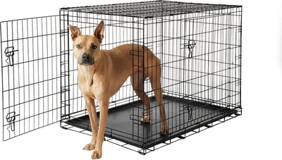 Topmast Hondenbench - Opvouwbaar - Zwart - 2 Deurs - 121 x 76 x 82 cm