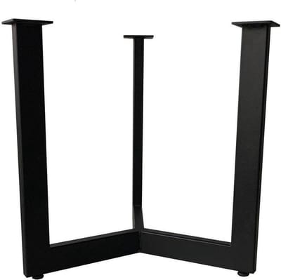 FLE - Stalen salononderstel zwart rond ø 42 cm en hoogte 43 cm (koker 2 x 4 cm)