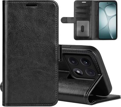 MobyDefend Hoesje - Geschikt voor Xiaomi 14T - Wallet Book Case (Sluiting Achterkant) - Zwart