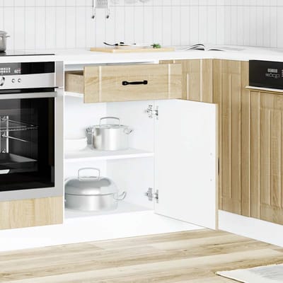 vidaXL - Onderkast - Lucca - bewerkt - hout - sonoma - eikenkleurig