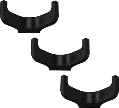 SOTECH 3 stuks Dubbele haken BILL zwart mat 72,5 x 29 x 37,5 mm met verborgen bevestiging jashaken uit de BlackLine collectie