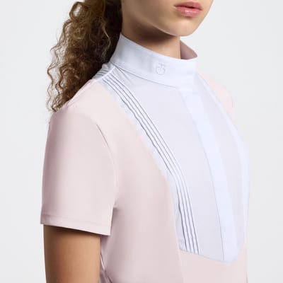 Cavalleria Toscana Wedstrijdshirt Meisje Korte Mouw S Violet Ice