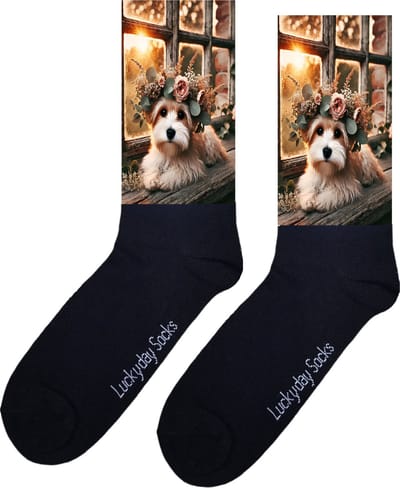 Maltezer - Valentijns cadeau - Verjaardag cadeau - Sint cadeau - Leuke sokken - Vrolijke sokken - Leuk cadeau - Man - Vrouw - Grappig cadeau - Kerst Sokken - Vaderdag - Moederdag - Kerstcadeau - Bloemen - Hond - Socks maken Happy - 37-44