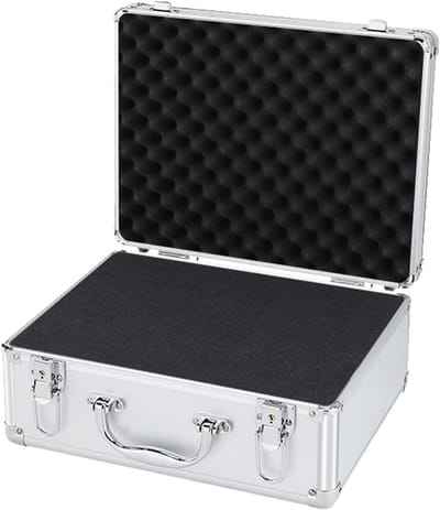 Aluminium Aktetas - Opbergkoffer Beschermhoes - Precisie Instrumenten Vervoeren - Verstelbare Spons Binnenkant - 320 x 260 x 142 mm