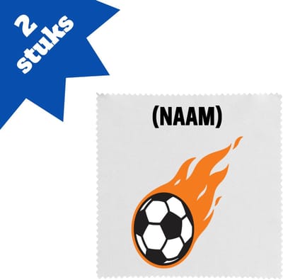 Akyol - voetbal met eigen naam brillendoekjes - Voetbal - voetballer - sport - 17,8 bij 17,8 cm - 2 stuks