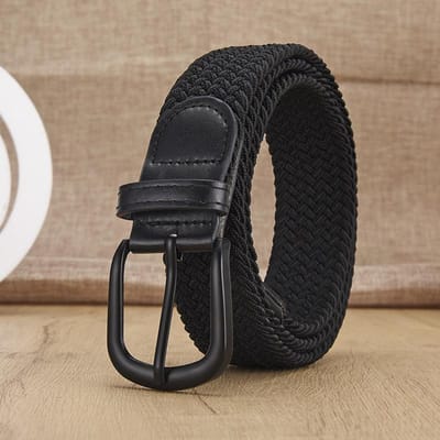 Heren Riem Casual Geweven Elastische Riem Outdoor Sporten Dames Riem Geen Gaten Nodig Klimmen Werkriem Voor Heren Dames Mode 105cm black