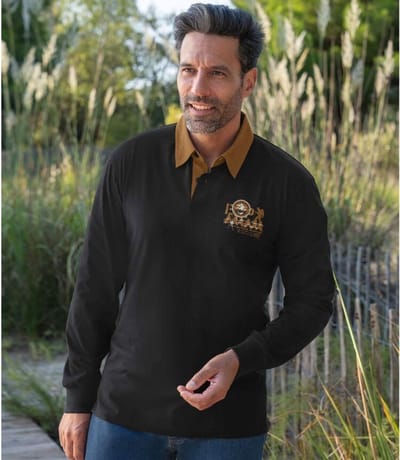 ATLAS FOR MEN - Polo met lange mouwen Colorado - Heren - Verkrijgbaar in grote maten - L
