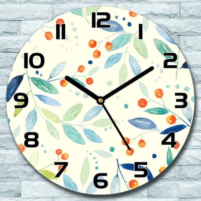 Coloray Wandklok - Bessentakjes Glazen Wandklok - 30fi cm - Romig Wandklok - Wandklok Ronde - Wandklok Modern - Wandklok Keuken - Stille Wandklok