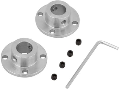 Dailygoods- Motoras Koppeling Stijf - Flenskoppeling - Gegalvaniseerd Ijzer - 12mm ID / 18mm OD - 2 Stuks - Corrosiebestendig