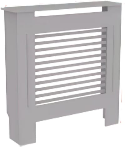 Radiatorombouw Vortex - 78x92 cm - Ombouw rooster - Horizontale panelen - MDF - Stijlvol - Grijs
