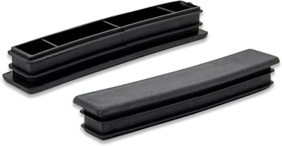 20 x 100mm Zwarte Plastic Plug - Rechthoekige Eindkap voor Buizen, Stoelpootbeschermers - 8 Stuks