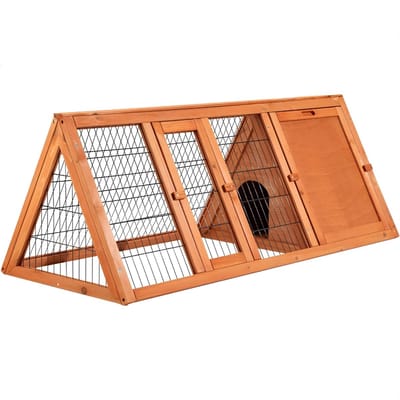 TIM®Kippenhok Met Ren - Kippenhok Kunststof - Kippenhok - Bruin - ‎‎118cm x 50cm x 45cm