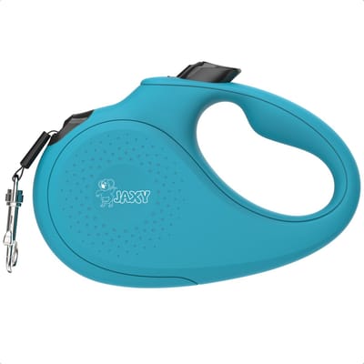 JAXY Hondenriem - Looplijn Hond - Rollijn Hond 5 Meter - Honden tot 25kg - Honden Riem - Middelgrote Honden - M - Aqua Blauw