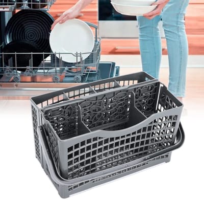 Dailygoods- Bestekhouder Grote Capaciteit - Vaatwasser Mand - Keukengerei Houder - Duurzaam ABS Materiaal - 7 Vakken - Universeel Geschikt - Vaatwassermand