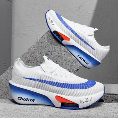 Luchtkussen Loopschoenen Marathon Specialiteit Mannen Sport Ademend Lichtgewicht Vrouwen Atletische Antislip Sneakers 44 white