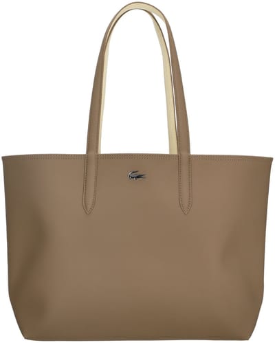 LACOSTE schoudertas shopper Anna Shopping Bag Cookie Poussin Taupe
