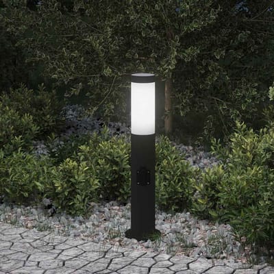 vidaXL Bolderarmatuur met stopcontact 50 cm RVS IP44