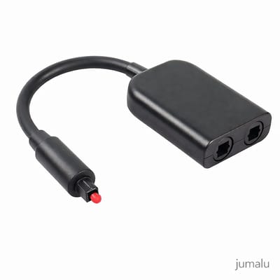 Optische Audio Splitter Toslink 1 naar 2 – Digitale Optical Y-Kabel 16 cm – Voor TV, PS4, PS5, Xbox & DVD – Zwart