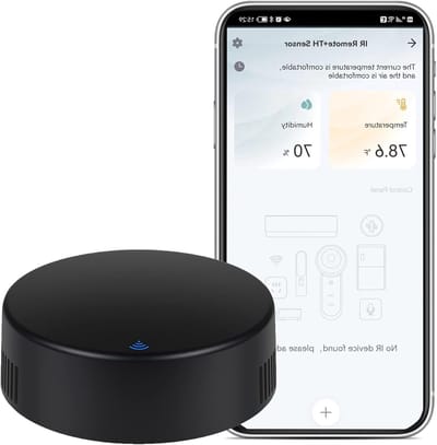 Universele WiFi Infrared Remote Control met Temperatuur- en Vochtigheidssensor, App en Spraakbesturing, 3-in-1 WiFi Thermometer en Hygrometer, Geschikt voor Slimme Huizen en Domotica
