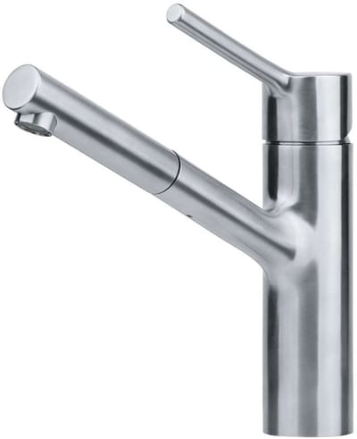 Franke Taros Neo - Keukenkraan FC 6384.501,neerklapbaar onder raam, met uittrekbare sproeikop, rvs 115.0596.384