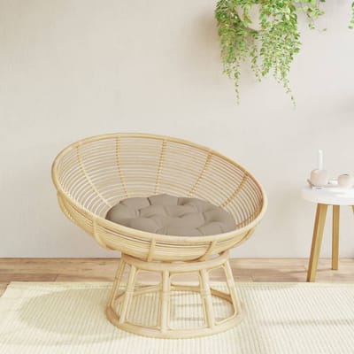 vidaXL - Zitkussen - rond - Ø - 60x11 - cm - oxford - stof - taupe