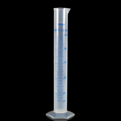 Plastic 250ml Graduated Cylinder - Laboratorium Meetinstrument voor Nauwkeurige Vloeistofmeting