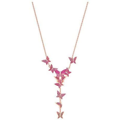 Swarovski Lilia 3D Vlinder Legering Ketting Damesketting 5368428 Box (Random Color) pink