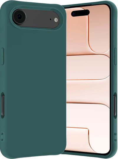 Hoes - Geschikt voor Apple iPhone Air - Sterk & Shockproof - Hoesje Cover - Siliconen Case - Donkergroen