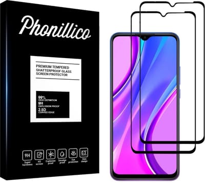 Screenprotector voor Xiaomi Redmi 9 / 9A / 9C NFC - 2 stuks Beschermglas van glas Transparante glazen schermbeschermfolie met zwarte randen