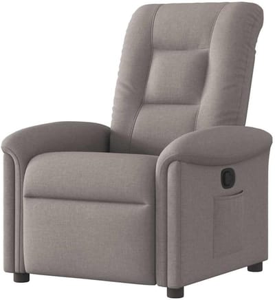 Relaxstoel stof - Comfortabele fauteuil - Ontspannen thuis - Handmatig verstelbaar - 77 x 915 x 96 cm - Taupe