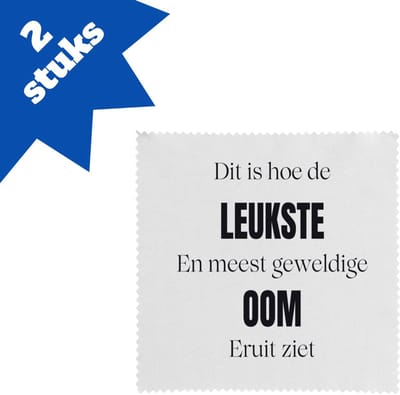 Akyol - dit is hoe de leukste en geweldige oom uit ziet brillendoekjes - Oom - cadeau oom - cadeau - verjaardag oom - 17,8 bij 17,8 cm - 2 stuks