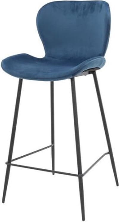 Barstoel Justin velvet - Blauw | Meubelplaats - barstoelen set van 4
