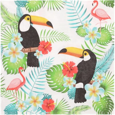 10x 20 Servetten 3-laags 1/4 vouw 40 cm x 40 cm Toucan