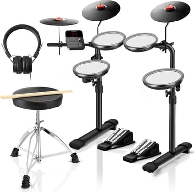 DnA® Elektrisch Drumstel - Drumstel - Drumstokken - Zwart - 65cm x 51cm x 22cm