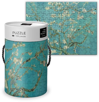 Puzzelkoker Van Gogh Almond Blossom, Van Gogh puzzel, puzzel in koker, puzzel, van gogh