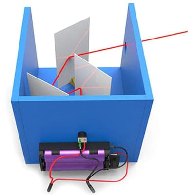 Expérience de Réflexion de la Lumière Bricolage Invention Faite à la Main Jouet Enfants Science Éducatif Expériences de Physique Noël pour Enfants Cadeau de Noël gray