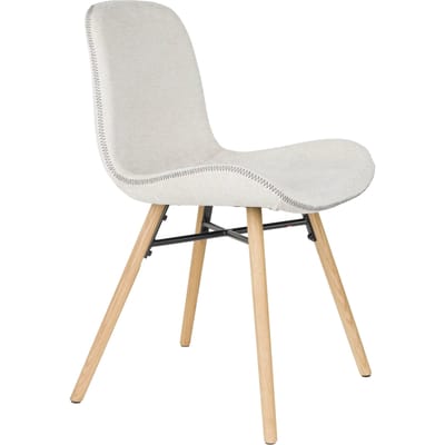 Housecraft Living Lester Eetkamerstoelen Houten poten Beige - Set van 2