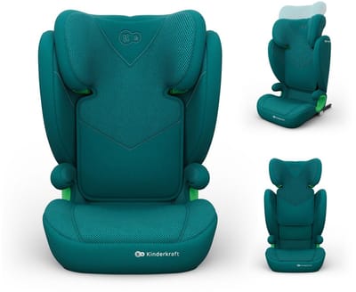 Kinderkraft JUNIOR FIX 2 PLUS Autostoeltje - 100-150 cm AIR FLOW bekleding Zijbescherming SPS - Groen