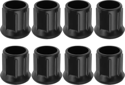 Dailygoods- Rubberen Voeten - 8 Stuks - Binnendiameter 25mm - Antislip - Slijtvast - Milieuvriendelijk Rubber - Hoog 40mm, Bodembreedte 38mm - Meubelvoetjes