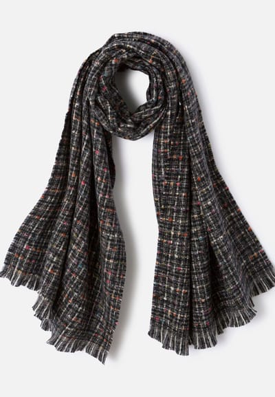 Damart - Sjaal met tweed-effect - Dames - Grijs - Eén maat