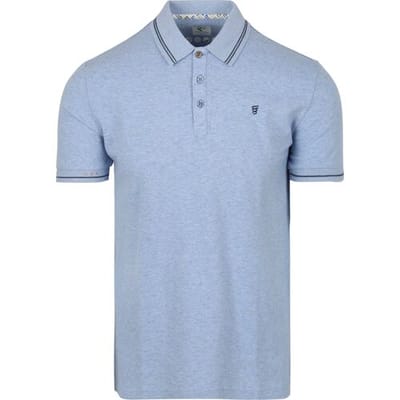 R2 Amsterdam Polo Soft Solid Light Blue - Maat S - Heren