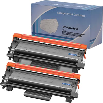 Tonercartridge geschikt voor Brother TN2420 Compatibel Brother MFC-L2710 MFC-L2730DW MFC-L2735DW MFC-L2750DW DCP-L2510D DCP-L2530DW DCP-L2537DW DCP-L2550DN HL-L2310D HL-L2350 HL-L2357DW HL-L2370DN HL-L2375DW - Pak 2 Zwart