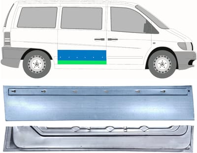 Interne reparatie achterste deuren voor Mercedes Vito I W638 1996-2003 / Rechts