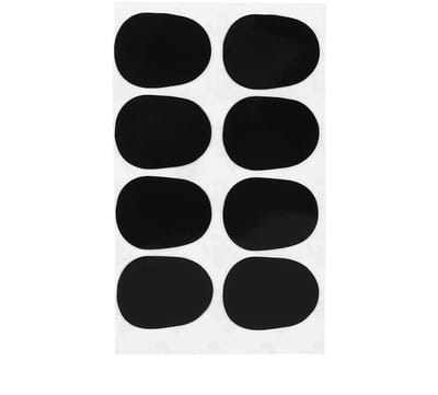 Dailygoods- Mondstuk Patch 8 Stuks - Bescherming voor Saxofoon/Clarinet - Dikte 0,3/0,5/0,8 mm - Hoogwaardig Rubber - Zwart/Wit - Mondstuk Pad
