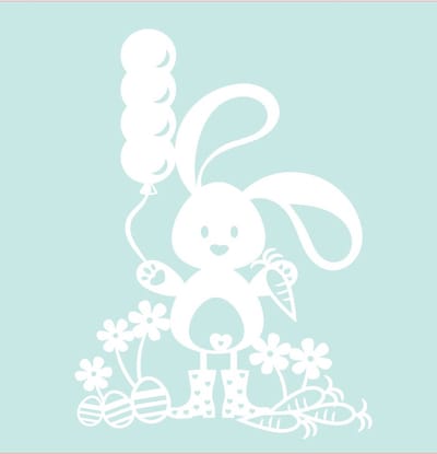 Raamsticker - Paashaas - Pasen - Decoratief - Raamdecoratie - Statische Raamfolie - Herbruikbaar