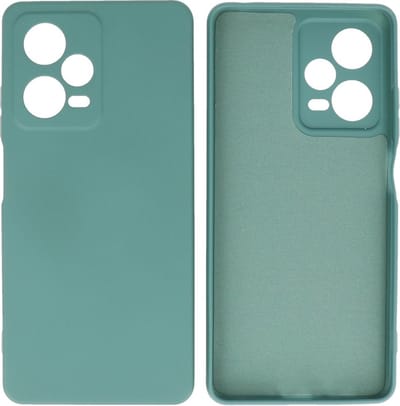 Fashion Backcover Telefoonhoesje - Color Hoesje - Geschikt voor de Xiaomi Redmi Note 12 Pro 5G - Donker Groen