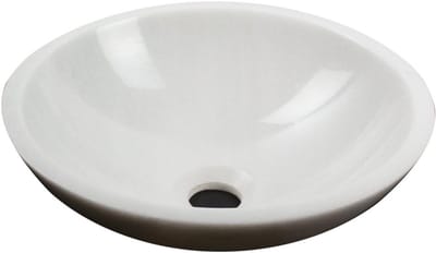 Ronde Wastafel van Roze en Wit Natuursteen